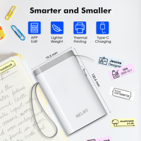 Imprimante d'étiquettes sans fil mini Nelko P21 pour 203 dpi, batterie 1200 mAh, modèles multiples pour l'école, le bureau et le stockage