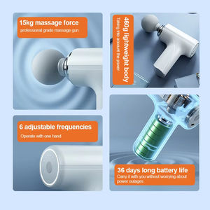 Pistol Pijat Otot Genggam Tanpa Kabel Tenang, <span class=keywords><strong>Stimulator</strong></span> Otot Elektrik, Alat Pijat Fascia untuk Relaksasi dan Kebugaran Otot, Pistol Pijat Saku, Promo Panas 2026 - Product Image 6