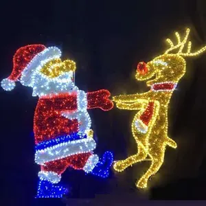 Outdoor Weihnachten für Weihnachts licht 2d führte Weihnachten Santa Claus Motiv Licht und 2d Street Pole hängen Weihnachten dekorativ