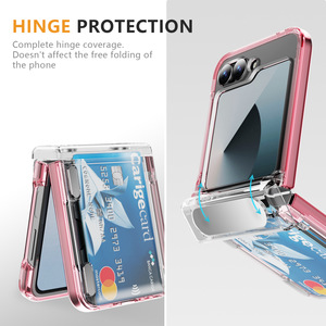 Card Slot Wallet Transparent Phone <strong>Case</strong> For Samsung Galaxy Z Flip6 Flip5 Flip4 Flip7 Shockproof Hard PC Back Cover Phone <strong>Case</strong> - Product Image 2