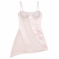 Anjie – Robe mini asymétrique pour femme avec empiècements en dentelle, fabrication OEM/ODM personnalisée, marque privée, vente en gros
