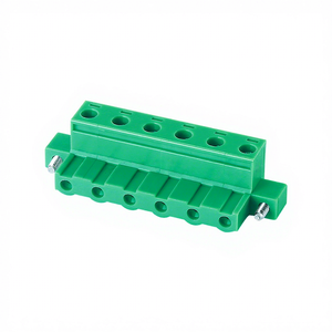 High Reliability 28-16AWG KF2EDGKM-7.62mm Pitch 2-Pin 300V 10A Green Plug-In <b>Terminal</b> Block Push-In Connection - Product Image 1