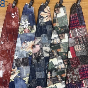 BC Marque Textile Coton Spandex Tissu <span class=keywords><strong>Patchwork</strong></span> Jeans Patch Style Numérique <span class=keywords><strong>Plaid</strong></span> Géométrique Impression Tissu pour Vêtements À La Mode - Product Image 1