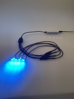 Kit de 4 projecteurs à fibre optique nouvelle génération pour éclairage LED à fibre optique pour décoration intérieure de voiture Starlight