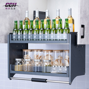 Küchen-Aufbewahrungszubehör Liftsystem Küchenschrank-Liftkörbe aus Glas Ausziehbarer Korb - Product Image 6