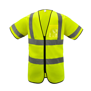 Giacca di Sicurezza Riflettente a Maniche Corte in Poliestere ANSI/ISEA Personalizzabile con Logo Abbigliamento ad <span class=keywords><strong>Alta</strong></span> <span class=keywords><strong>Visibilità</strong></span> per Uomo e Donna - Product Image 1