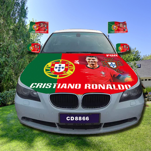 Bandera de Portugal Personalizada con <span class=keywords><strong>Cristiano</strong></span> <span class=keywords><strong>Ronaldo</strong></span>, Jugador Estrella, para Aficionados al Fútbol, Evento Deportivo Mundial 2026, 3x5 pies, 100% Poliéster, Duradera - Product Image 4