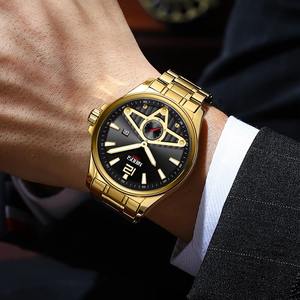 Drioshipping Montre-bracelet analogique à quartz de sport pour hommes de luxe-Bracelet en acier étanche et cadran en verre Style professionnel Relogio Masculino - Product Image 6