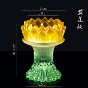 Lámparas de Aceite Budistas para Uso Doméstico, Ofrendas, Portavelas de Vidrio Transparente Resistente a Altas Temperaturas - Product Image 6