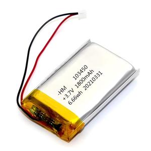 충전식 액체 배터리 3.7V 1800mAh10*34*50mm 모델 103450 HM 브랜드 300 사이클 소비자 전자 제품 및 장난감 - Product Image 4