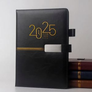 Wholesale in Bulk Customized A5 Hardcover PU Leather Saddle Stitching Journal Daily Planner Diary Notebook - Product Image 2