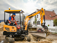 Mini-pelleuse sur chenilles compacte SY35U : structure robuste pour travaux agricoles et petits travaux de terrassement