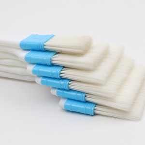 Brocha plana para pintura con mango de plástico y cerdas de fibra química de 1, 2, 3 y 4 pulgadas para pintura a base de agua, pegamento, revestimiento y uso en ferretería. - Product Image 2