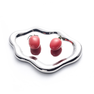 Piatto in Ceramica per Servire, Vassoio Decorativo per <span class=keywords><strong>Tavola</strong></span>, <span class=keywords><strong>Porta</strong></span> <span class=keywords><strong>Frutta</strong></span>, Dessert, Oggetti, Anelli e Gioielli - Product Image 6