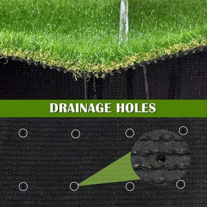 Tappeto in erba artificiale 1.37 "altezza del mucchio di erba finta tappeto erboso sintetico tappeto da prato <span class=keywords><strong>Astroturf</strong></span> per cani con fori di scarico - Product Image 5