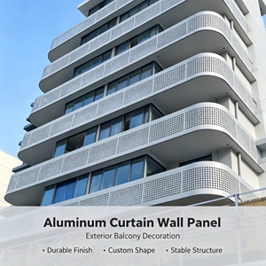 Panneau mural en aluminium perforé pour façade extérieure, revêtement personnalisé, décoration de balcon pour immeuble de bureaux - Product Image 1