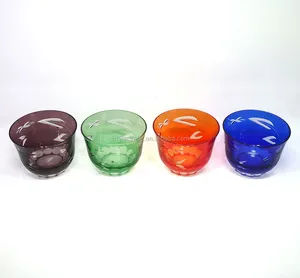 Lager billige japanische Kiriko Schneide glas kalte Sake Tasse Weingläser Mini Gläser Trinkgläser