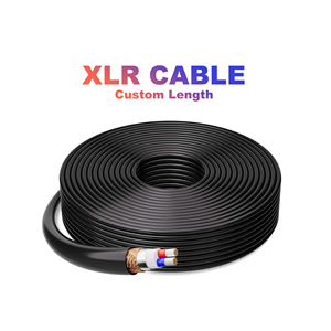 Câble de microphone de haute qualité personnalisé en usine, 24AWG, gaine en PVC noir, câble de haut-parleur, XLR, microphone, fil de cuivre pur, rouleau de 100 m - Product Image 3