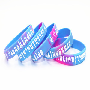 Cadeaux de promotion d'entreprise de bracelet de silicone de couleur mélangée bon marché - Product Image 6