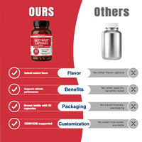 Capsules de racine de betterave 1000 mg - Superaliment pur, complément alimentaire pour adultes, soutien énergétique pour les performances sportives, 2 capsules par portion, 60 capsules