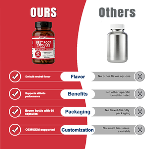Cápsulas de Beterraba 1000mg - Suplemento Dietético Puro de Beterraba para Desempenho Atlético e Suporte Energético 60 Cápsulas - Product Image 4