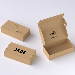 Boîtes en Carton Recyclé avec Logo Personnalisé pour E-commerce, Boîtes <span class=keywords><strong>d</strong></span>'Expédition Ondulées avec Bande <span class=keywords><strong>D</strong></span>échirable Zippée, <span class=keywords><strong>Emballage</strong></span> Colis - Product Image 2