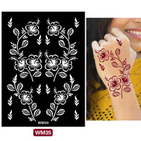 Nouveau pochoir de tatouage temporaire en PVC réutilisable personnalisé pour mariée, motif floral à l'aérographe, pour fête