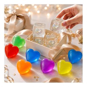 Export Market Glow in Dark Squeeze Toy Heart Cube <b>Glitter</b> <b>Ball</b> Squishy Stress Relief Fidget Sensory Bulk Wholesale Set - Product Image 5