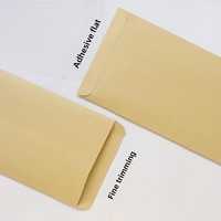 Enveloppes jaunes vierges A4 épaissies pour factures, vente en gros, sacs d'expédition en papier kraft personnalisables