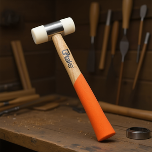 Maillet Ttake avec inserts interchangeables 5076, manche en bois, poignée orange, pour ciseaux à bois - Product Image 3