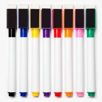Vente en gros Ensemble de marqueurs magnétiques pour tableau blanc noir à pointe fine avec gomme