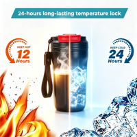 Tasses à café octogonales portables en acier inoxydable à double paroi isolées sous vide, anti-fuite, pour le bureau et l'extérieur