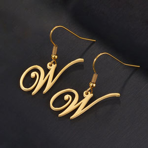 Pendentif Cœur en Acier Inoxydable Plaqué Or avec Initiales Alpha <span class=keywords><strong>Alphabet</strong></span> Automation Cadeau avec Pierre Principale en Zircon - Product Image 1