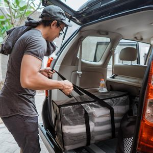 Grande 73x35x37CM PP Tote <span class=keywords><strong>porta</strong></span> bagagli pesanti borse mobili con cerniera manici salvaspazio biancheria da esterno - Product Image 4