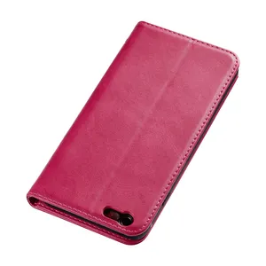 Capa de couro flip case para iphone6 plus, carteira popular por atacado, capa de couro à prova de choque