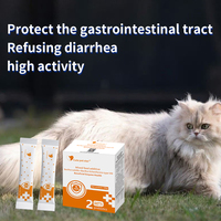 Complément alimentaire efficace pour la digestion des animaux de compagnie, anti-diarrhée, soulagement de la constipation, poudre probiotique enrobée pour chats et chiens, 5g Flora