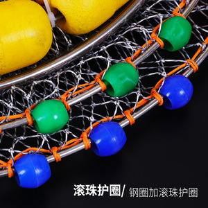 Filet de pêche en nylon avec flotteurs et perles pour la pêche en mer, filet à crevettes haute résistance, diamètre 1,5 m - Product Image 5