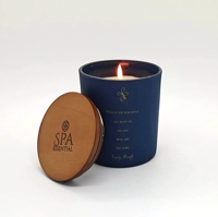 Vente en gros, bonne qualité, couvercle en bois de luxe personnalisé avec anneau en silicone pour pot de bougie en verre, décoration de la maison