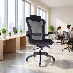 Fauteuil de Direction ART avec Accoudoirs Réglables en Hauteur, Dossier Ouvert, Base Pivotante - Design Moderne pour Bureau à Domicile, Salles de Jeu, Respirant - Product Image 2