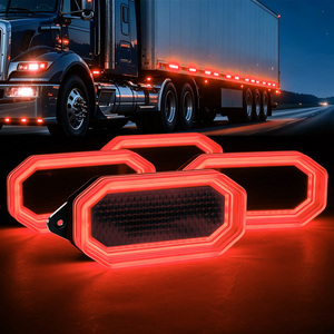 Luz LED de Marcador Lateral para Camiones de Trabajo Pesado, para <span class=keywords><strong>Scania</strong></span> Volvo 90V, Luz de Advertencia Ámbar Dinámica, Luz de Marcador Dinámica Roja - Product Image 1