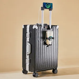 2024 Hot Sale Trolley Case Set ABS+PC Film Print Design 3pcs Set Luggage with PP Material and Lock for Travel Shell Luggage