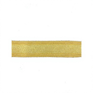 Cordones Trenzados de Mylar Dorado de 25mm con 2 Tiras Verdes, Tamaño Personalizado, Ecológicos, para Coser a Mano, Manualidades, Decoración Textil del Hogar y Adornos de Prendas - Product Image 4