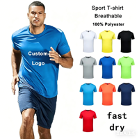 T-shirt en maille 100 % polyester de haute qualité, personnalisable avec logo, impression par transfert thermique, unisexe, écologique et respirant, vente en gros