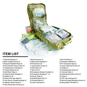 Sobrevivência personalizada corpo inteiro manikan trauma ifak respondedor mochilas melhor <span class=keywords><strong>kit</strong></span> de primeiros socorros de nylon com curativo para exterior - Product Image 2