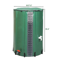 Baril de récupération d'eau de pluie pliable de 100 gallons Vectus OEM en gros, système portable de collecte d'eau de pluie avec échelle de volume