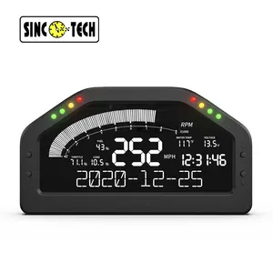 SincoTech 6.5 ''通用数字OBD2仪表仪表板LCD比赛短跑汽车转速表速度计增压燃油表汽车 (DO921)