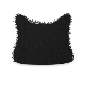Cat Ear Knitted Hat Winter Fleece Lined Windproof Warm Head Cover For Outdoor Cycling Adult Solid Color - Product Image 2