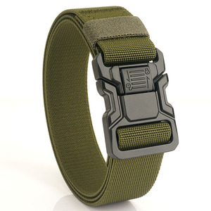 Wholesale Black Men's Alloy Stretch Tactical Safety <strong>Work</strong> <strong>Belt</strong> with Auto Lock Buckle for Official Workers - Product Image 2