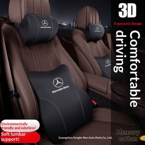 Cuscino Poggiatesta in Pelle per <span class=keywords><strong>Auto</strong></span> con Supporto Lombare in Memory Foam e Supporto per Colonna Cervicale, Vendita Diretta dalla Fabbrica - Product Image 2