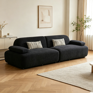 Espacioso Sofá de Terciopelo Estilo Montaña Nevada con Amplios Asientos, Ideal para Reuniones Familiares y Tiempo de Conversación Informal - Product Image 1